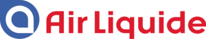 logo d'air liquide en lettres rouges sur fond transparent